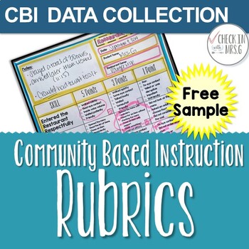 Preview of community based instruction data collection free