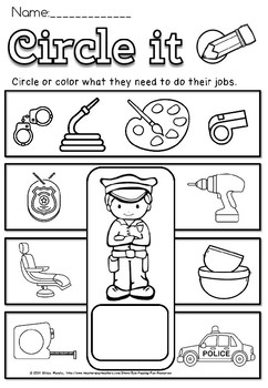 policeman worksheet