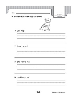 first grade complete grammar worksheets by sara lane tpt