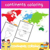 continents coloring  for kids