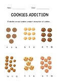 cookies Addition Worksheets, Picture Addition and Subtraction