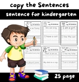 copy the sentence correctly for kindergarten