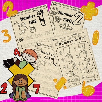 Preview of count number 0-9, Practice writing letters and numbers.