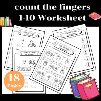 Preview of count the fingers  1-10 Worksheet
