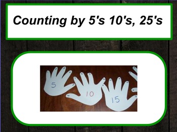 Preview of counting by 5's, 10's, and 25's