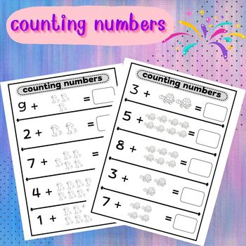 Preview of counting numbers from cute animals 1