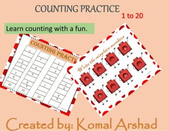 Preview of counting practice (1 to 20) ,misplace numbers , enjoy and learn counting