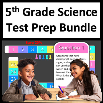 Preview of Science Test Prep 5th Grade Review & Games & Assessments & Notes & Practice Test