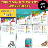 cubes math strategy Worksheets ,3nd grade challenge math w