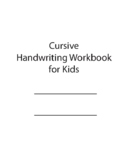 cursive hand writing workbook for kids