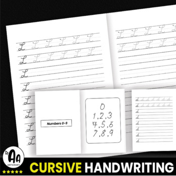 Preview of cursive handwriting alphabet workbook - Practice Pages (D'Nealian Cursive)