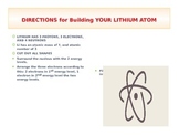 cut out and build Lithium Atom