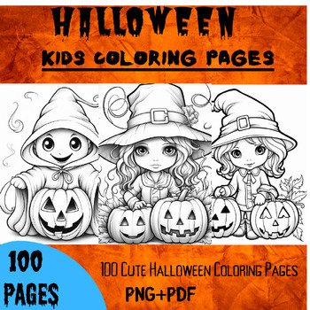 Preview of cute  Halloween Coloring Pages - Coloring Sheets - Halloween Coloring Book fall