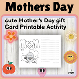 cute Mother's Day gift Card Printable Activity | glue your