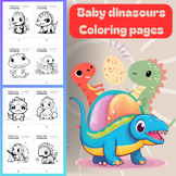 cute baby dinosaurs coloring pages for kids coloring book 