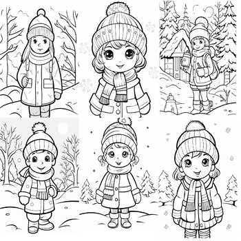 cute baby winter coloring Pages : Worksheet Activity pages for fun by ...