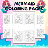 cute mermaid coloring pages for kids activity pages printa