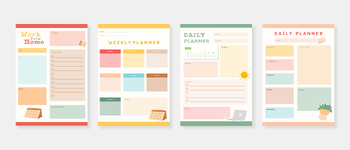 Preview of daily planner and weekly planner for students