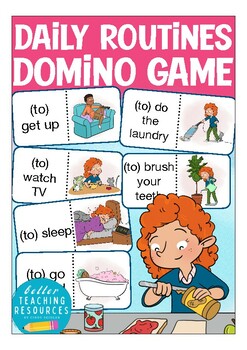 Daily Routine Dominoes Game With Images 