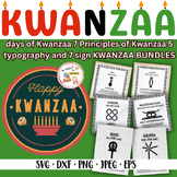 days of Kwanzaa 7 Principles of Kwanzaa 5 typography and 7