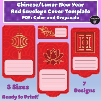 red envelope vector design for chinese new year with chinese year