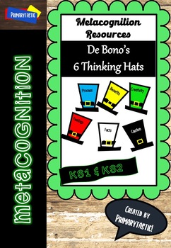 Preview of de Bono's 6 Thinking Hats Display & Sentence Stems! FULL Pack (Metacognition) UK