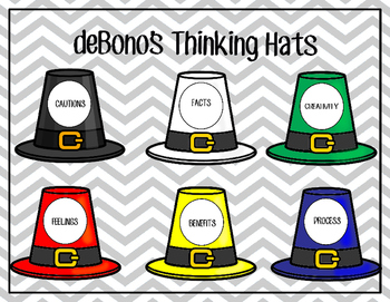 six thinking hats clipart