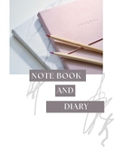 description Notebook and diary : notebook size 7"x9", 120 pages