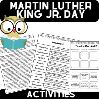 Preview of determining importance in text | Martin Luther King Day