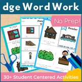 dge Word Family Word Work and Activities - Digraphs and Trigraphs