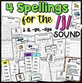 dge, ge, Soft G, & J Worksheets Spelling Rules & Activities 