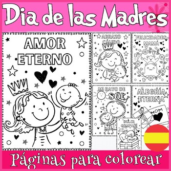 Preview of dia de las madres | Spanish mothers day card | Mothers day Coloring Pages