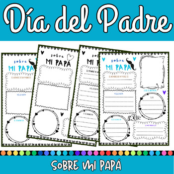 Preview of dia de los padres : Todo sobre mi Papá - father's day in spanish