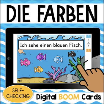 Preview of die Farben GERMAN Colors Color Adjectives Digital BOOM Cards Distance Learning