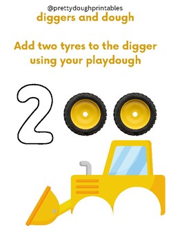 Preview of diggers and dough playdough mats