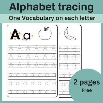Preview of Tracing sheets (letters A & B), 2 free sheets from the tracing sheets file - PDF