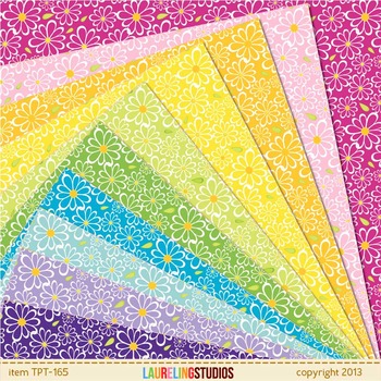 Pastel Floral Digital Paper, Floral Pattern, Floral Background