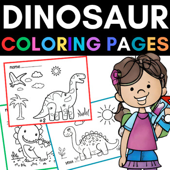 Preview of dinosaur coloring pages/dinosaur coloring