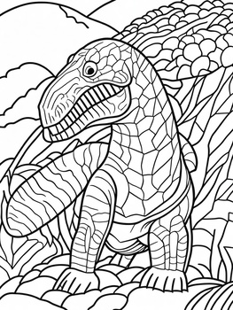 Preview of dinosaur coloring pages | dinosaur coloring sheet |dinosaur coloring book