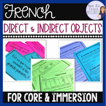 Preview of French direct and indirect objects - activities, lessons, and resources
