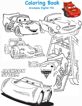 pixar cars coloring page