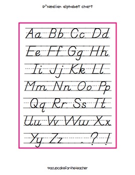 D Nealian Alphabet Chart