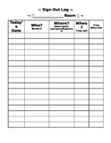 .docx Sign Out Log To Track Students Who Leave The Room-Editable