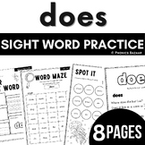 does Sight word practice