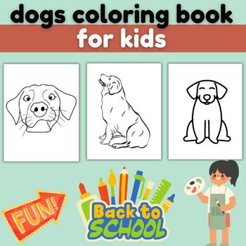 Preview of dogs coloring book for kids