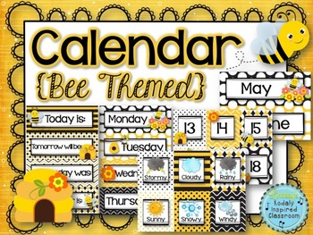 Preview of Calendar {Bee Themed}