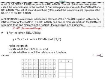 Preview of Domains of HS FUNCTIONS UNIT: CONSTRUCTION problems (4 worksheets; 7 quizzes