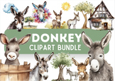 donkey clipart super cute farm life clip art bundle