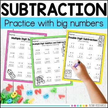 double digit addition and subtraction first and second grade | TpT