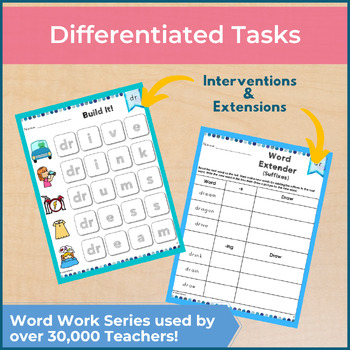 dr Word Family Word Work and Activities - R Blends by iHeartLiteracy